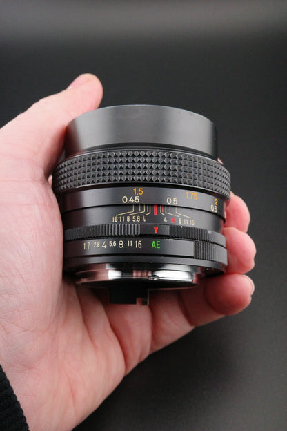 Konica Hexanon AR 50mm f1.7 Prime AR Mount Lens Vintage 1970's Japan - Clean