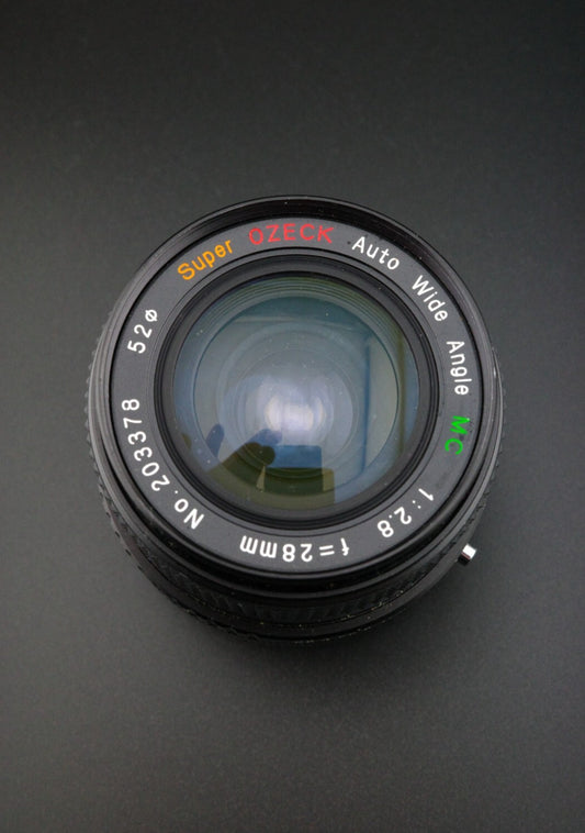 Ozeck Super Auto MC 28mm f/2.8 Canon FD Wide Angle Lens Clean, Tested & Working