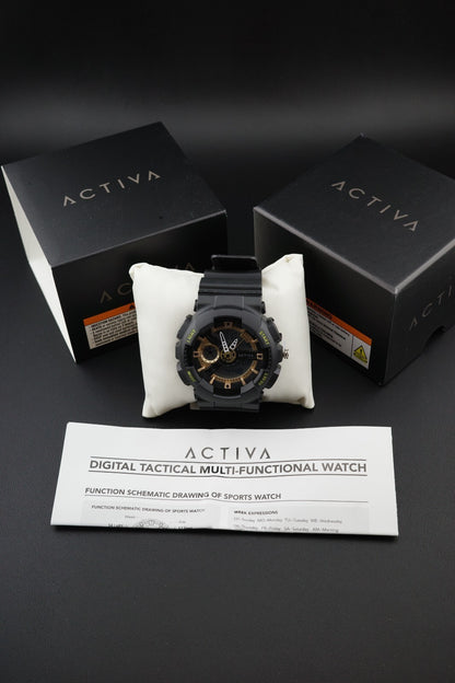 Brand New Boxed Activa Pixel X Invicta ACW498-003 Men's Digital Watch 50mm Black