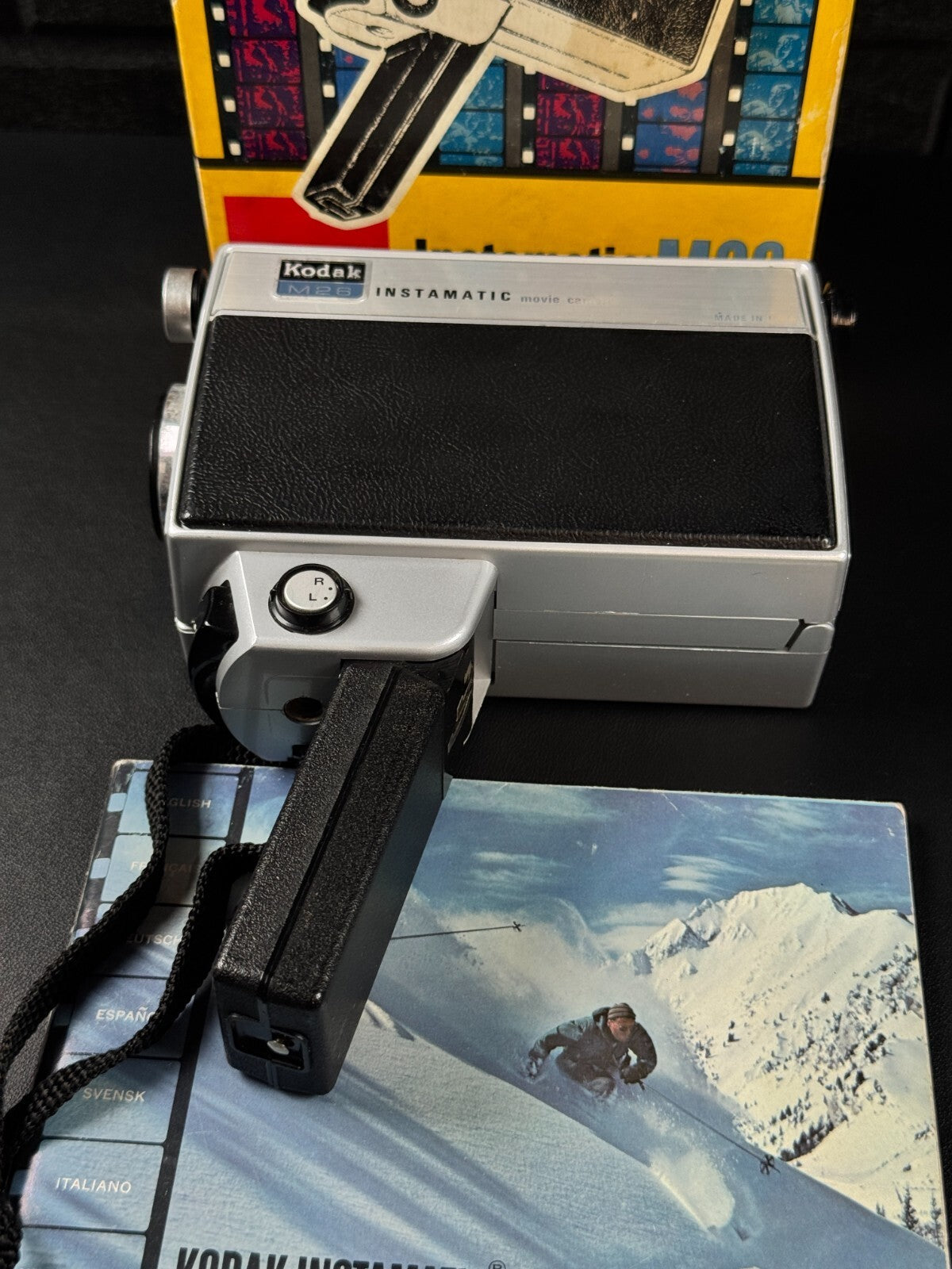 Vintage Kodak Instamatic M26 1960's Super 8 Film Movie Camera Untested With Box