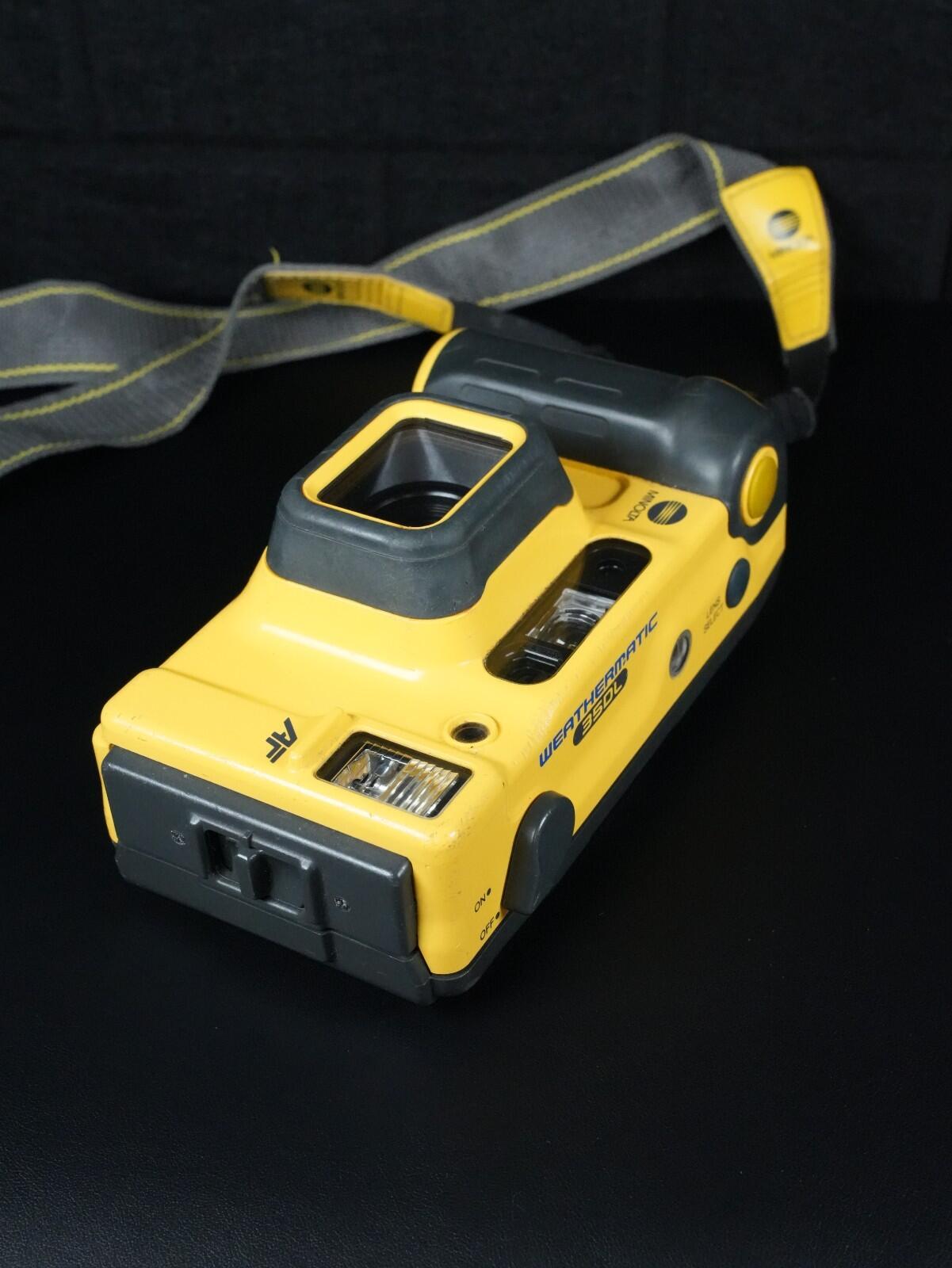 Minolta Weathermatic 35DL 1980'S Underwater 35mm Film Camera Yellow - Working