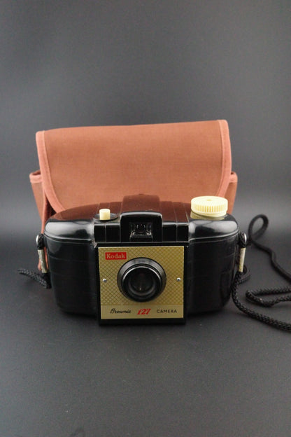 Kodak Brownie 127 Film Camera Vintage 1950s Tested & Working With Original Case