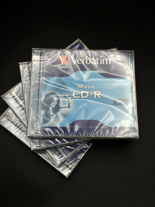 4 Verbatim CD-R80Audio Music Digital Blank CDR Recordable Discs - NEW & SEALED
