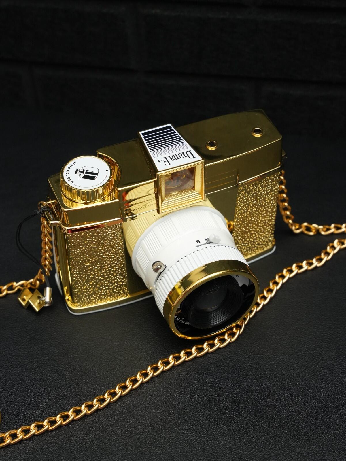 Lomography Diana F+ Limited Gold Edition 120 Film Camera - Boxed & Working