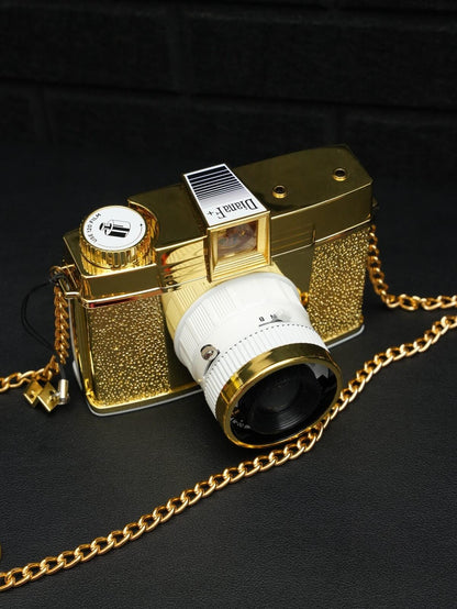 Lomography Diana F+ Limited Gold Edition 120 Film Camera - Boxed & Working