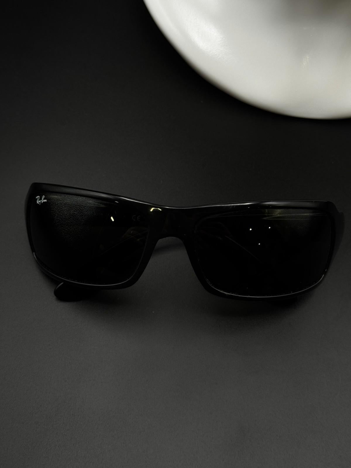 Ray Ban 4075 Men's Wraparound Sunglasses With G15 Glass Lenses