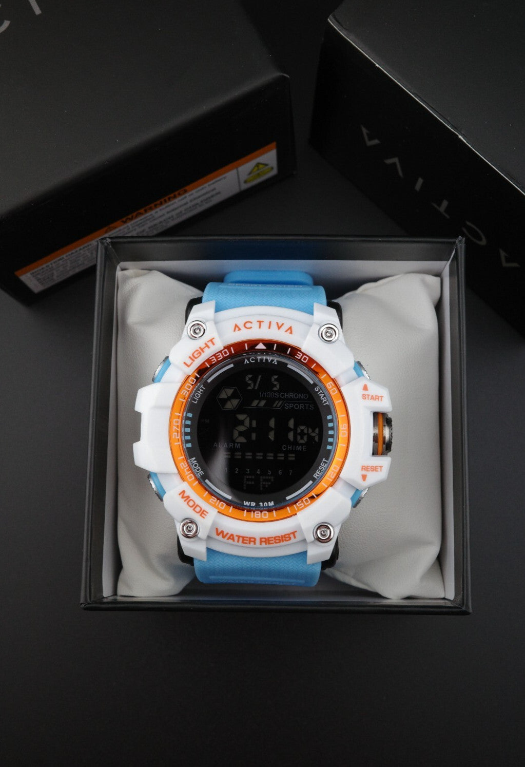 Activa x Invicta Mens Digital Watch 56mm Light Blue - Brand New & Boxed