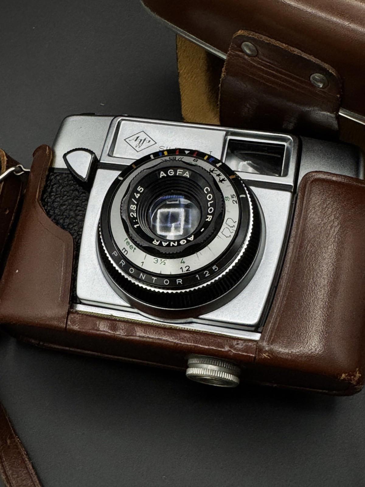 Vintage AGFA Silette 1 35mm Film Camera With Leather Case - Untested