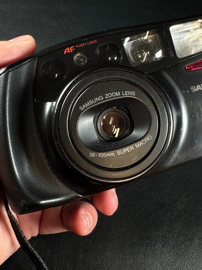 Samsung Maxima Zoom 105 35MM Camera With Case Film Tested