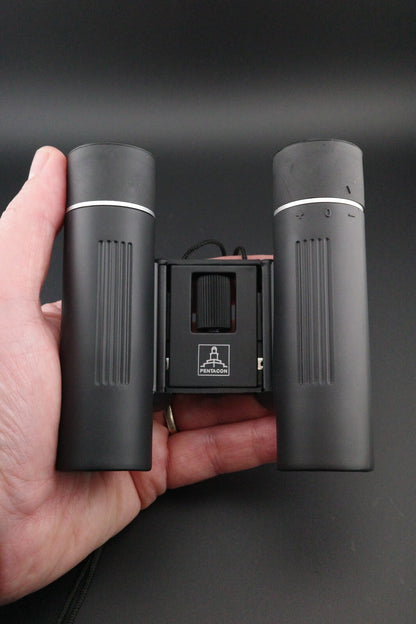 Praktica W10x25 DCF 10x25 Compact Binoculars With Case - Tested & Working