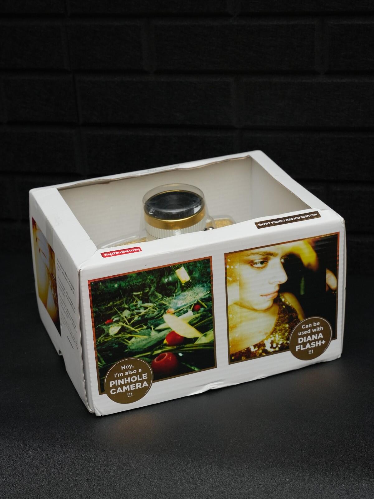 Lomography Diana F+ Limited Gold Edition 120 Film Camera - Boxed & Working