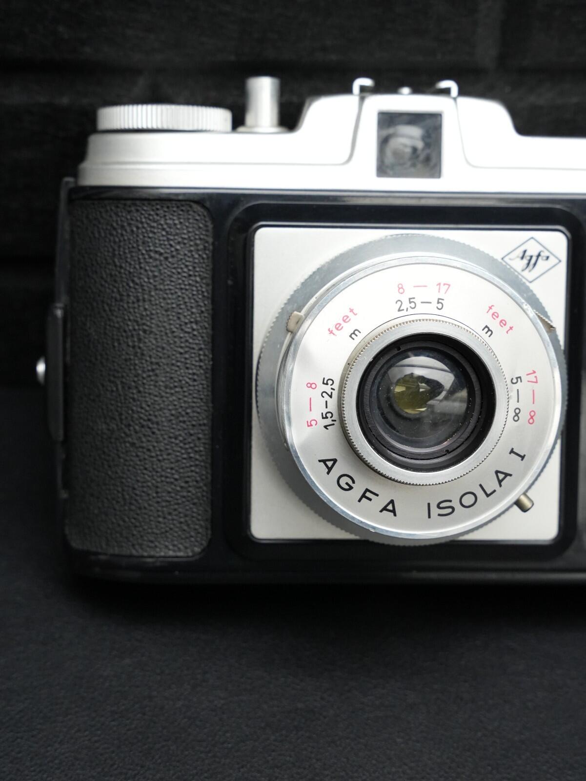 Agfa Isola I Vintage 1950s 120 Film Camera With Original Case - Faulty