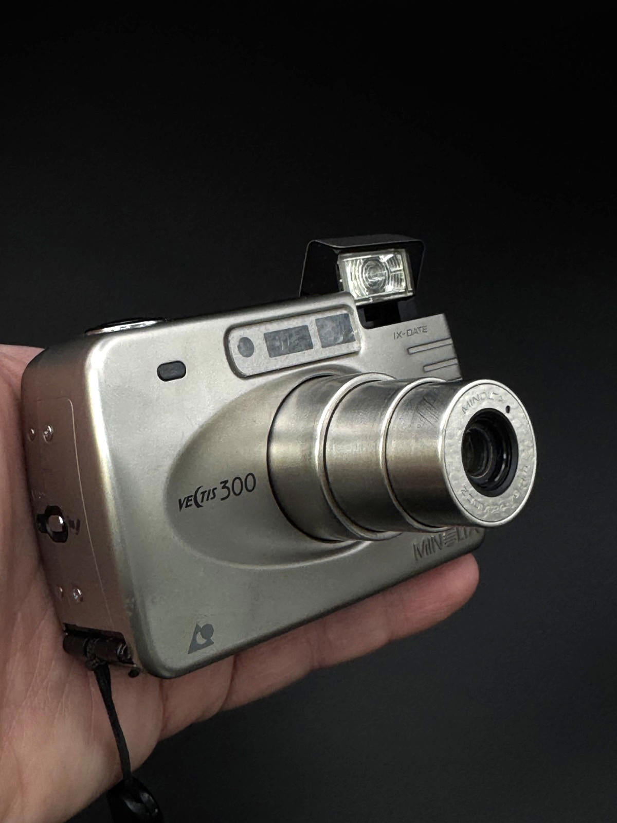 Minolta Vectis 300 IX-Date Vintage APS Film Camera Point & Shoot - Fully Working