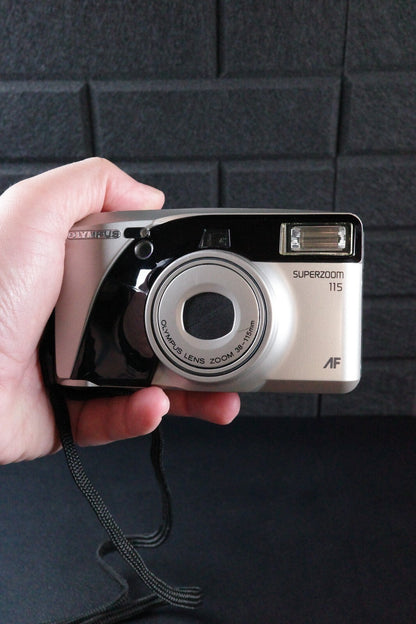 Olympus SuperZoom 115 Vintage 1990's Compact 35mm Film Camera Tested & Working