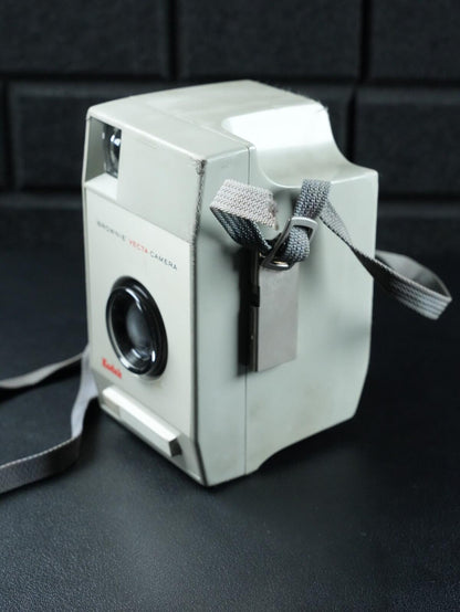 Kodak Brownie Vecta Vintage 1960's 127 Film Camera + Case Tested & Working Z543