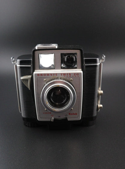 Kodak Brownie Twin 20 Vintage 1960's 620 Film Camera and Case - Tested & Working