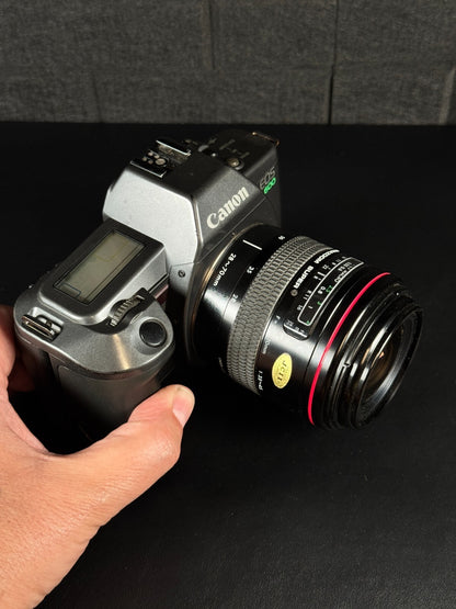 Canon EOS 600 SLR 35mm Film Camera + Zeiss Jenazoom Super 28-70mm Lens - Working