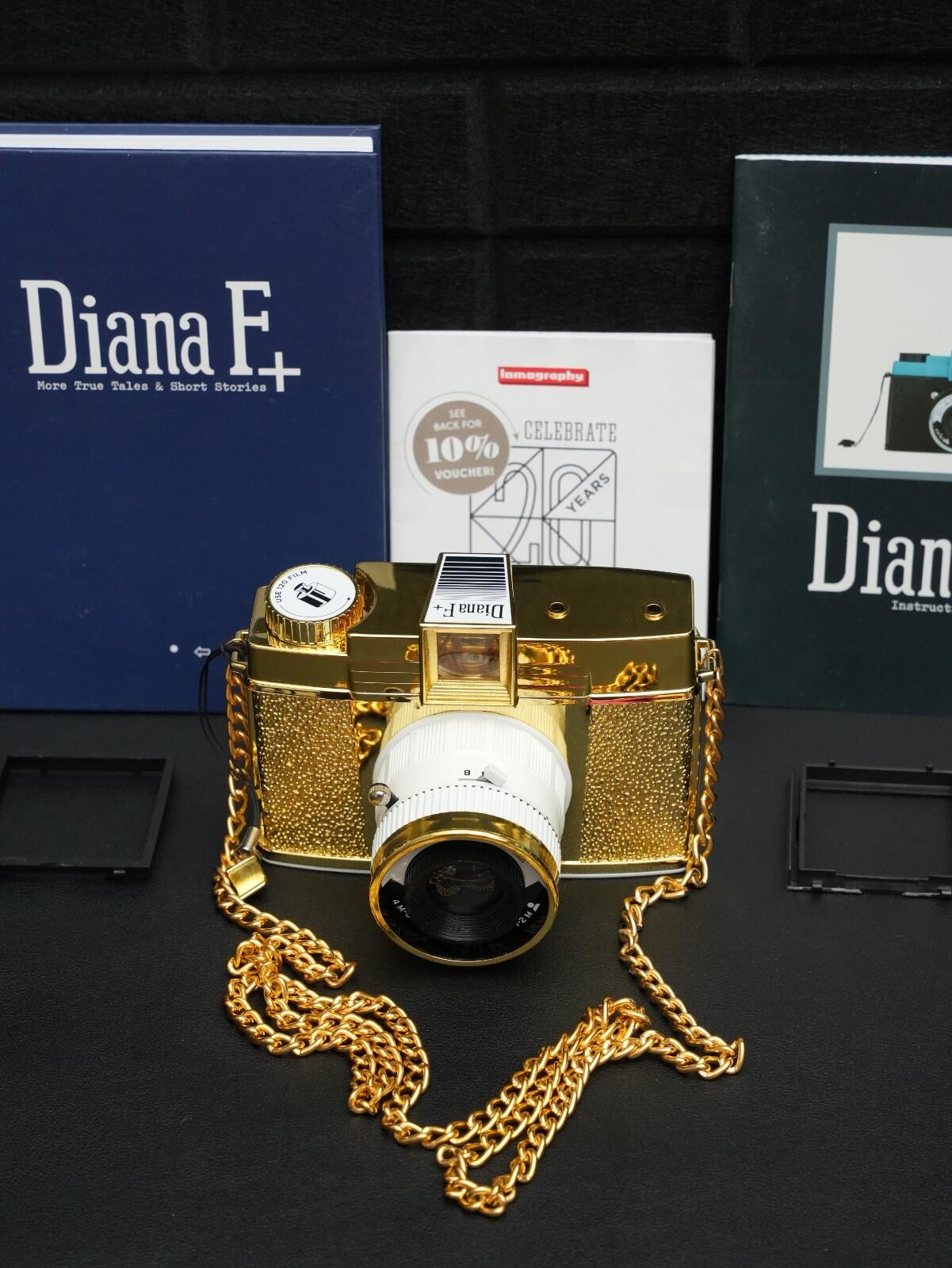 Lomography Diana F+ Limited Gold Edition 120 Film Camera - Boxed & Working