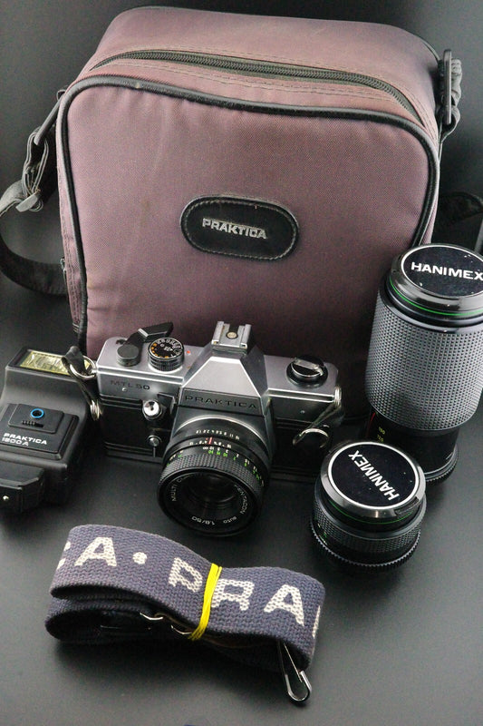Praktica MTL 50 35mm SLR Film Camera Mega Bundle - Film Tested & Fully Working