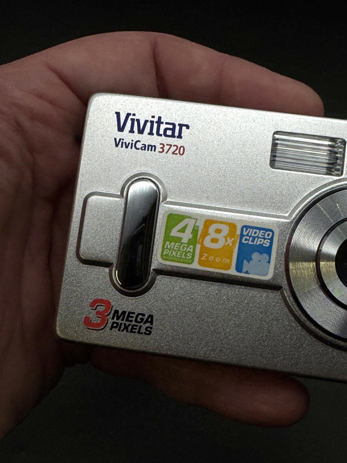 Vivitar Vivicam 3720 3MP Digital Camera + Box, Case & Batteries - Fully Working