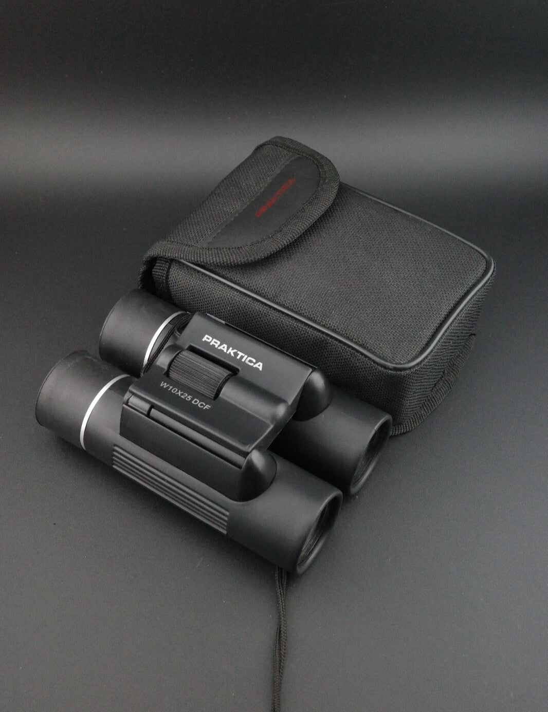 Praktica W10x25 DCF 10x25 Compact Binoculars With Case - Tested & Working