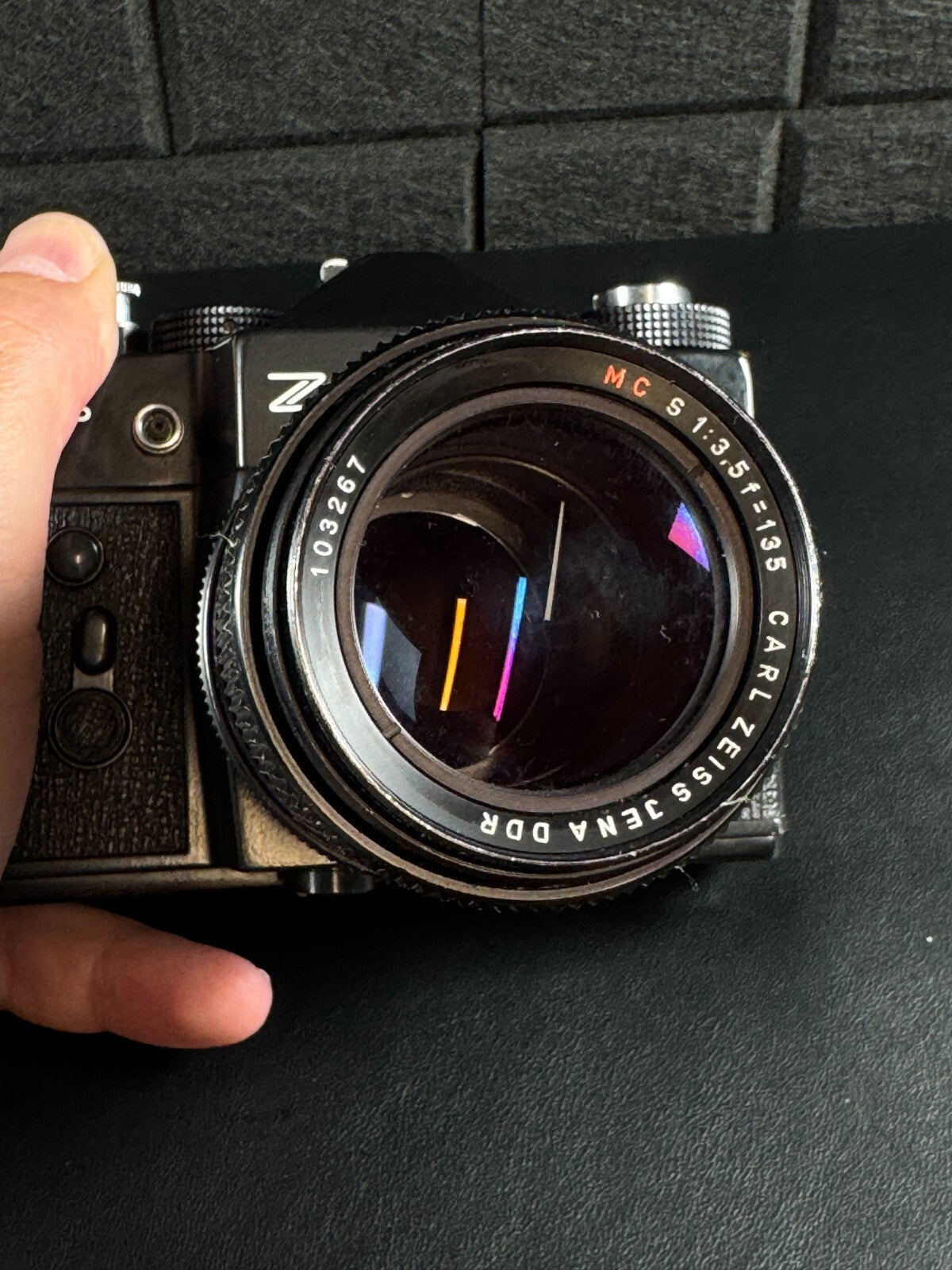 Zenit 12XP 35mm SLR Camera Zeiss Jena DDR 135mm Lens