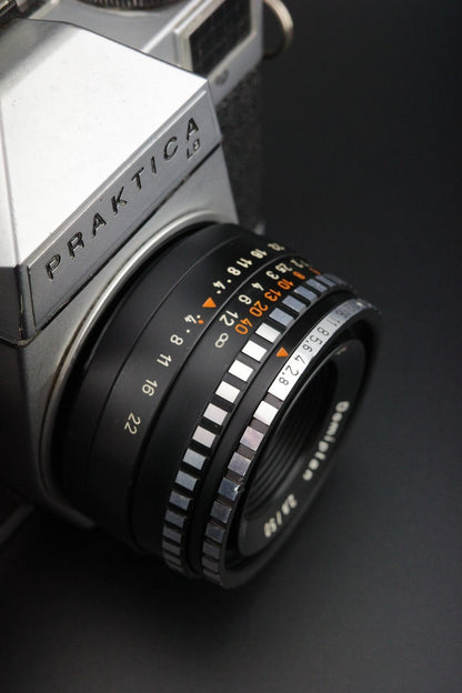 Praktica LB2 35mm SLR + Meyer Domiplan 50mm f2.8 M42 Film Film Tested & Working