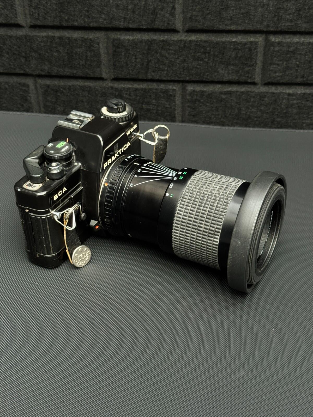 Praktica BCA Electronic 35mm SLR Camera + Pentacon 70-210mm Lens - Working