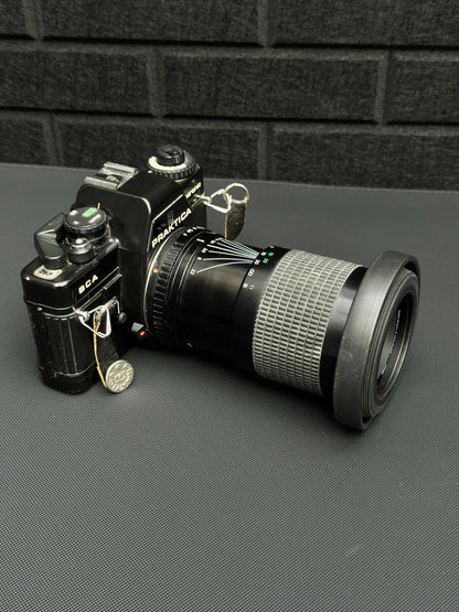 Praktica BCA Electronic 35mm SLR Camera + Pentacon 70-210mm Lens - Working