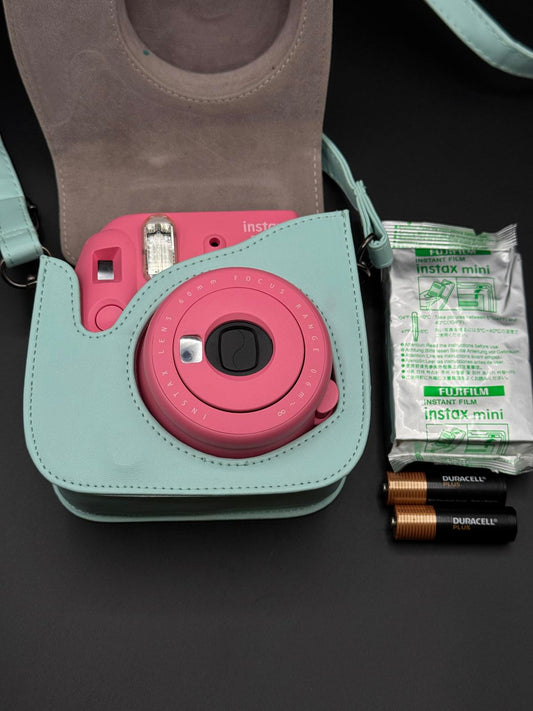Fujifilm Instax Mini 9 Flamingo Pink Instant Camera + Film & Case - Working
