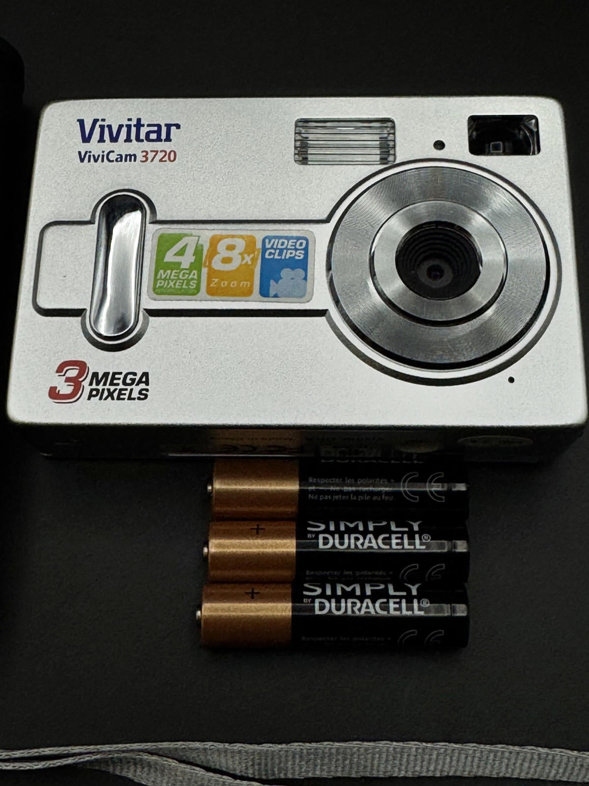 Vivitar Vivicam 3720 3MP Digital Camera + Box, Case & Batteries - Fully Working