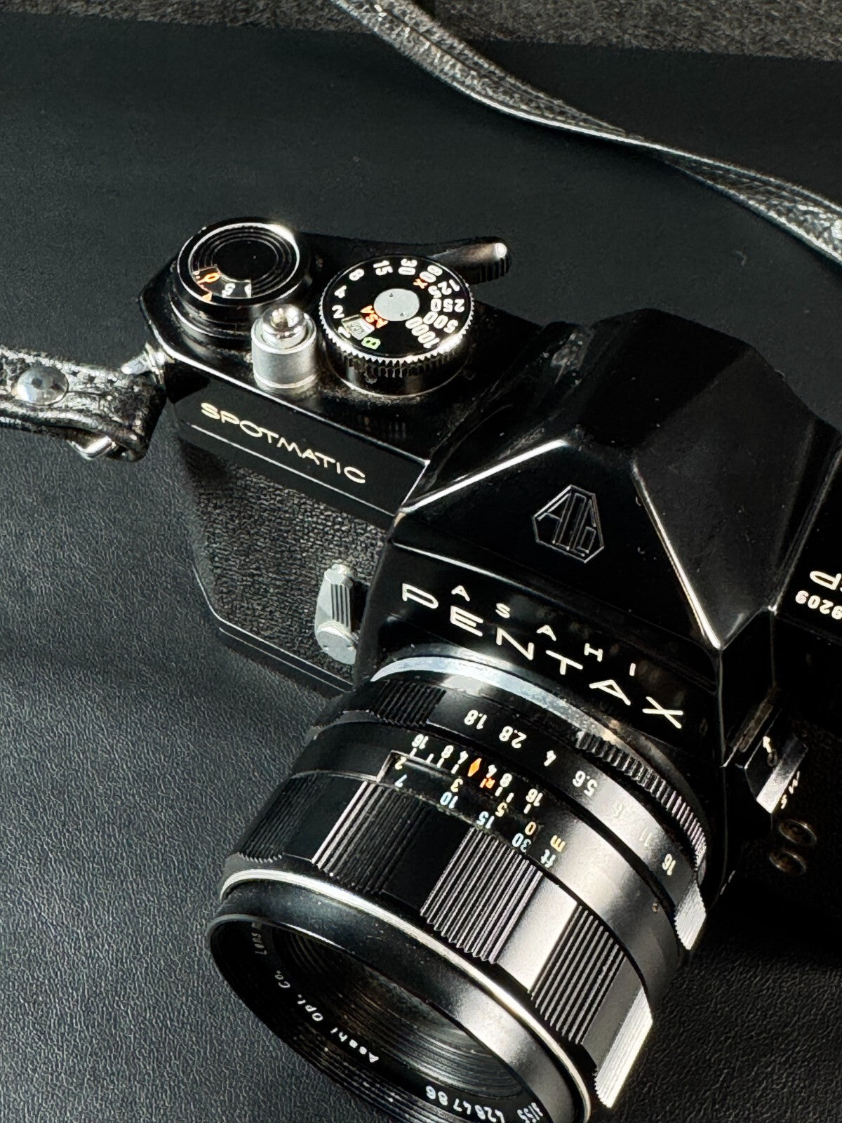 Asahi Pentax Spotmatic SP 35mm SLR Film Camera + Takumar 55mm 1.8 Lens - Working