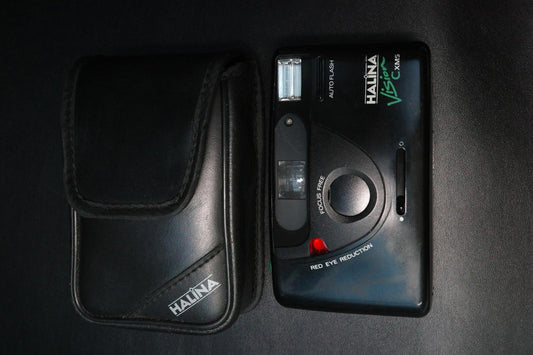 Halina Vision C-XMS 35mm Film Point & Shoot Camera + Case Tested & Fully Working