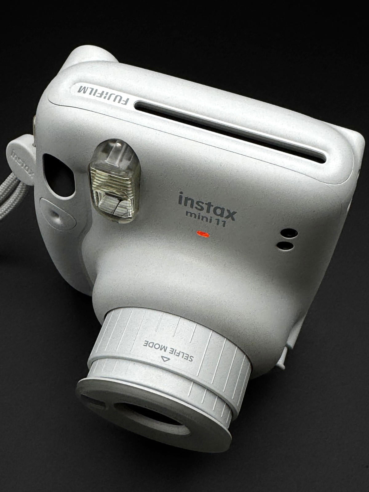 Fujifilm Instax Mini 11 Instant Camera Ice White & Leather Case - Fully Working