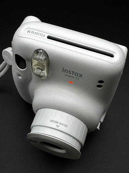 Fujifilm Instax Mini 11 Instant Camera Ice White & Leather Case - Fully Working