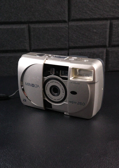 Minolta Vectis 260 IX-Date Vintage 1990's APS Film Camera - Tested & Working