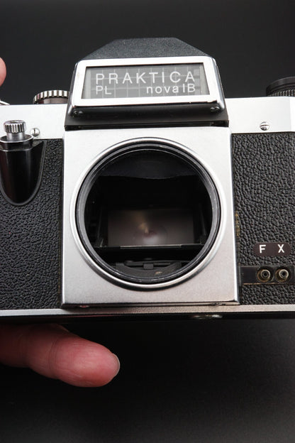 Praktica PL Nova 1B 35mm SLR + Meyer Optik 50mm f/2.8 - Film Tested & Working
