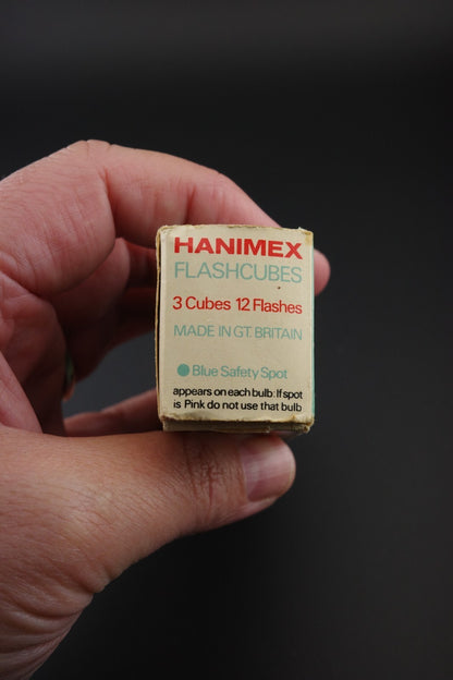 Vintage Hanimex Camera Flashcubes - 3 Cubes - 12 Flashes - Boxed & Sealed