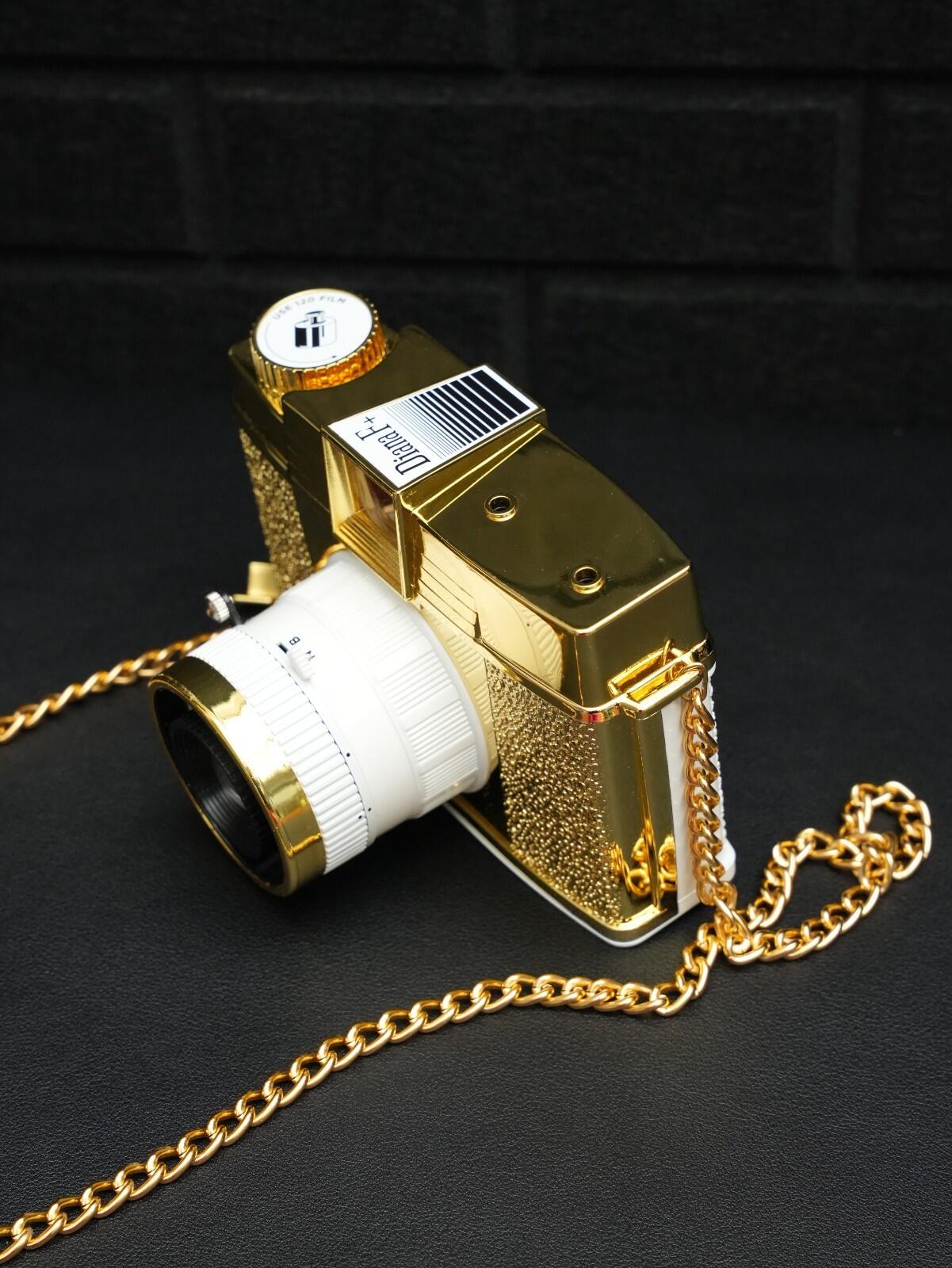 Lomography Diana F+ Limited Gold Edition 120 Film Camera - Boxed & Working