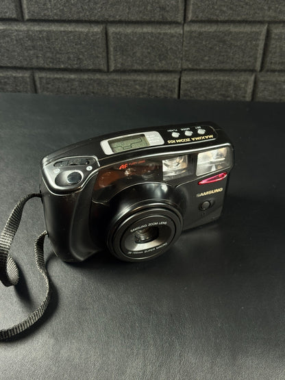 Samsung Maxima Zoom 105 35MM Camera With Case Film Tested