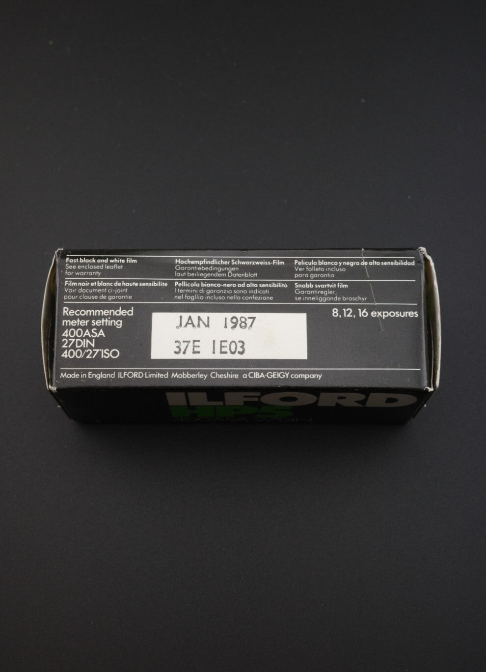 Rare Vintage Ilford Medium Format HP5 400 ASA 120 B&W Film Sealed Exp Jan 1987