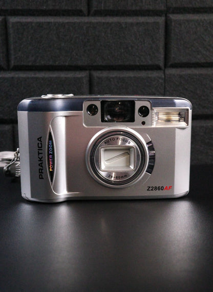 Praktica Power Zoom Z2860 AF 35mm Point & Shoot Film Camera with Case - Working