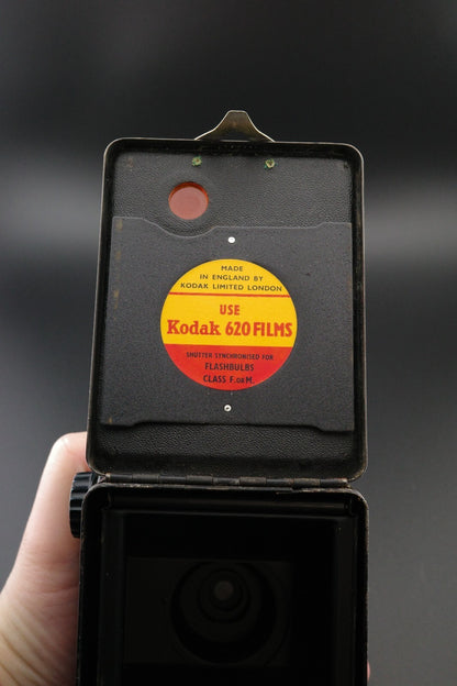Kodak Six-20 Brownie Model D Vintage 1950's 620 Film Camera + Case - Working