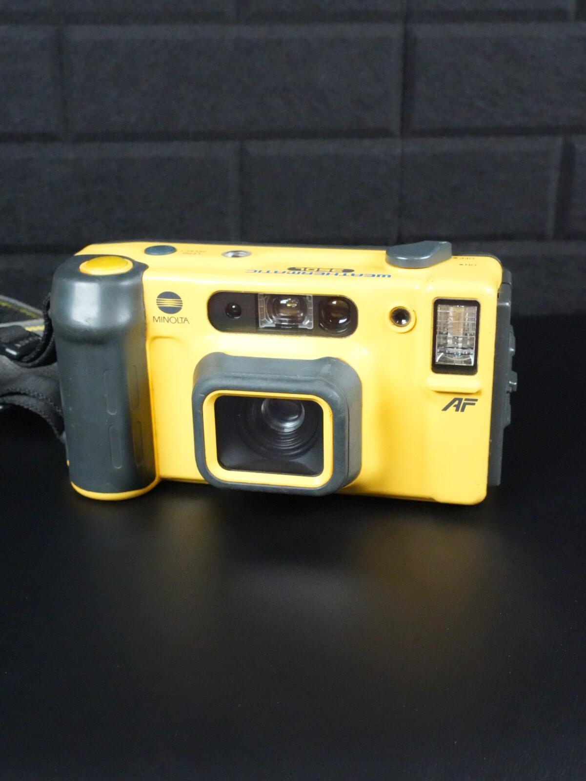 Minolta Weathermatic 35DL 1980'S Underwater 35mm Film Camera Yellow - Working