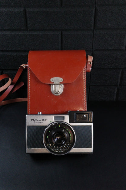 Fujica 35 Automagic Vintage 1960's 35mm Film Camera + Case Film Tested & Working