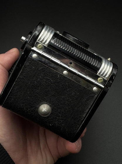 Vintage 1950s Kodak Duaflex II 620 Film Box Camera & Leather Case - Working