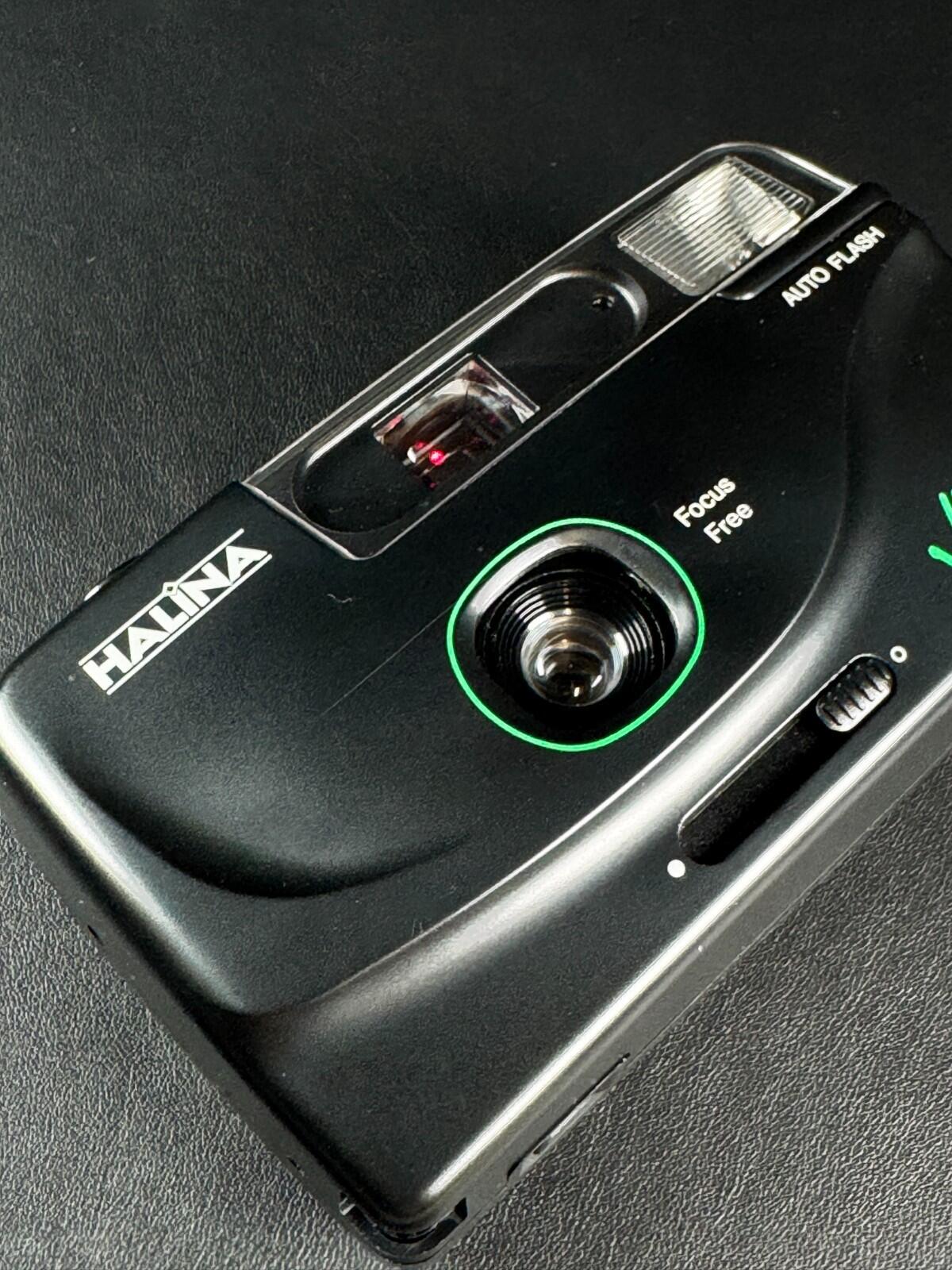 Halina Vision XMS 35mm Film Camera Motor Drive Auto Flash + Case - Working
