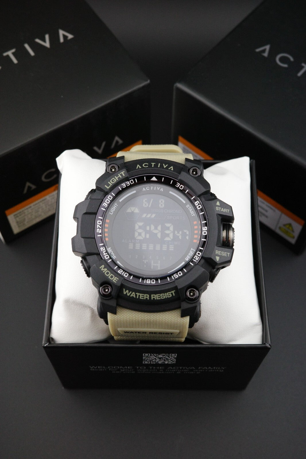Activa Strike X Invicta ACW8020-002 Men's Digital Watch 56mm Beige - New & Boxed