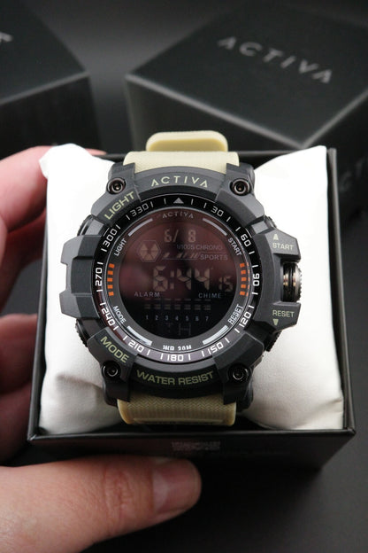 Activa Strike X Invicta ACW8020-002 Men's Digital Watch 56mm Beige - New & Boxed