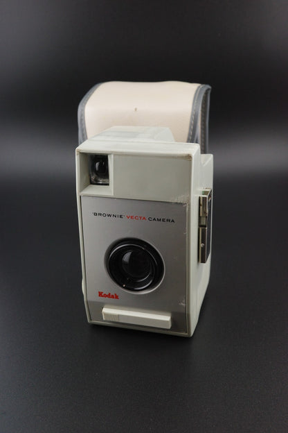 Kodak Brownie Vecta Vintage 1960's 127 Film Camera + Case - Tested & Working